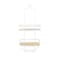 Kenney Mfg Rust-Resistant Metal & Bamboo 2-Tier Hanging Shower Caddy, 24in H x 11in W x 4.5in D, White KN614140PS - alternate 1
